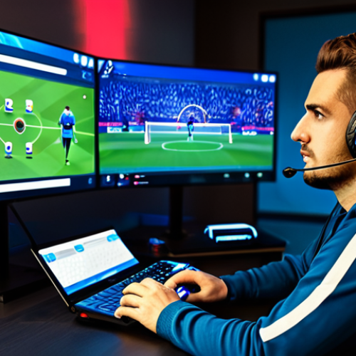 Strategic Team Formation**

"A professional gamer intensely focused on their FIFA Online team selection screen, showcasing legendary player cards. The interface should be clear and display team chemistry and player stats. The gamer is fully clothed in a modern gaming setup, with a headset on.  Background: A subtly blurred gaming room with esports trophies.  Emphasis on strategic thinking and team building. Safe for work, appropriate content, fully clothed, professional, perfect anatomy, natural proportions, high quality rendering."

**